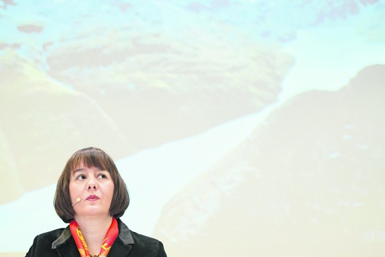 Die Ratlosigkeit steht ihr ins Gesicht geschrieben: Alpiq-CEO Jasmin Staiblin im Hauptsitz des Energiekonzerns in Olten.