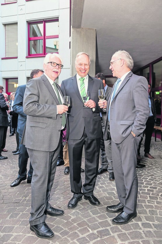 Präsidenten unter sich (v. l.): Hans M. Richle ­(Ehrenpräsident), Andreas Hartman (Präsident), Hans Werner Widrig (Ehrenpräsident).