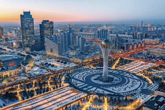 Blick auf die kasachische Hauptstadt Astana.
