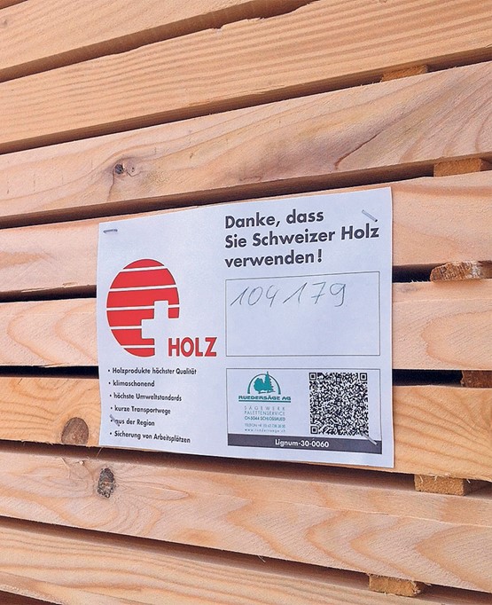 Qualitätsgarantie: Das Logo für Schweizer Holz erfreut sich steigender Beliebtheit.