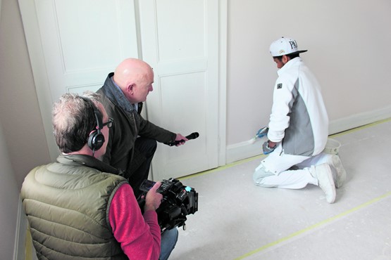 Sur le tournage: une émission produite par une PME: Geri Staudenmann Kommunikation à Berne.PHOTO: Adrian Uhlmann