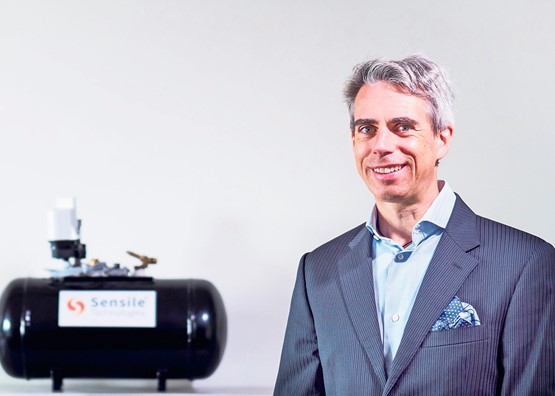 Sensile, incarnée par Cédric Morel. Une start-up née à l’EPFL il y a vingt ans déjà et dont nous avons suivi les progrès au fil des années. Photo: dr