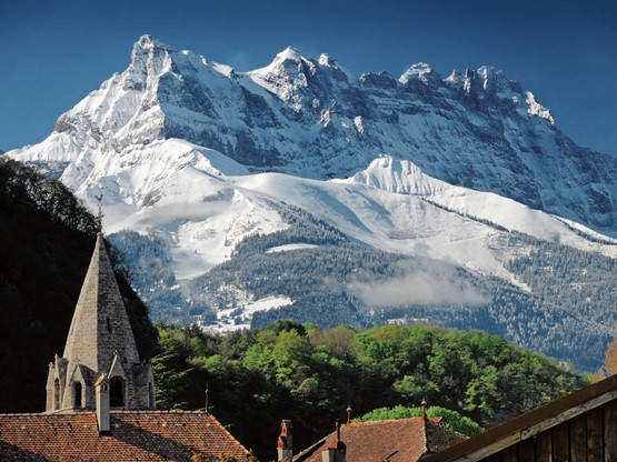 L’idée cette année est de faire monter à Champéry un maximum d’entrepreneurs en montagne! Avec la vue sur les Dents-du-Midi – mais depuis l’autre versant!Photo: dr