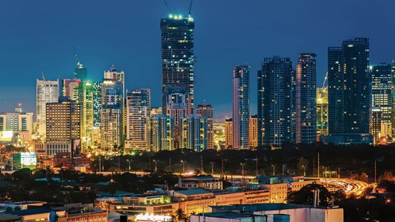 Ein Land im Aufbruch: Skyline der philippinischen Hauptstadt Manila.Bild: 123RF