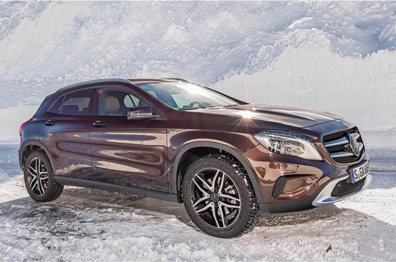 Der Mercedes Benz GLA kommt mit allen Verhältnissen zurecht.