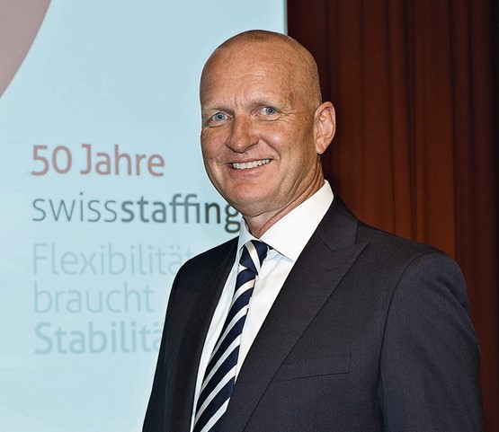 Il tirait la sonnette d’alarme avant la crise: le président de swiss­staffing Leif Agnéus.Photo: Keystone/swissstaffing