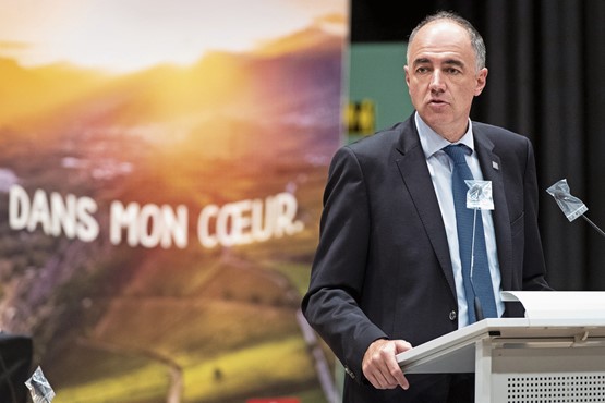 Le Valais, «gravé dans mon cœur» – et dans celui des PME? Christophe Darbellay (PDC), chef du Département de l’économie valaisanne. Photo: Keystone