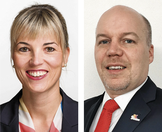 Neu im sgv-Vorstand: Nationalrätin Diana Gutjahr (SVP/TG) und SBC-Präsident Silvan Hotz. Bild: zVg