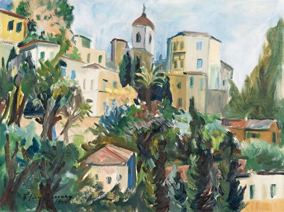 Sans titre. Vue d’un village tessinois ou provençal (1954).dr