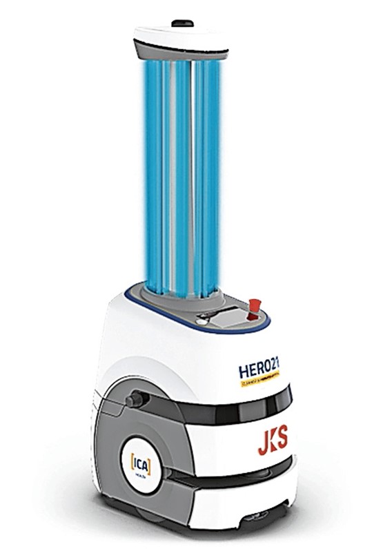 Heroisch: der UV-C Desinfektions­roboter namens HERO21. Bild: JKS Engineering AG
