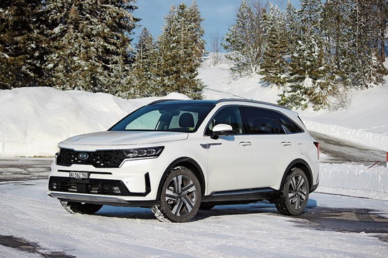 Mit sieben Sitzen und auf jeder Unterlage zu Hause: Der neue Kia Sorento macht auch im Schnee eine gute Figur.Bild: RHo