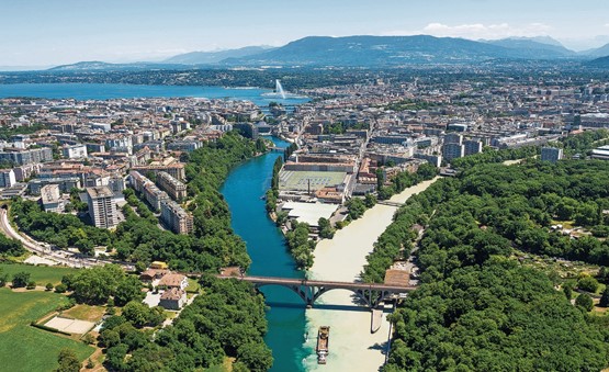 La Jonction à Genève entre le Rhône (à g.) et l’Arve (à d.): «Fini l’écoute, la considération, le dialogue. C’est noir ou blanc, juste ou faux.»Photo: 123RF