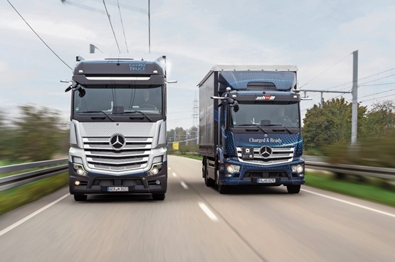 Daimler Truck macht vorwärts bei der Elektrifizierung der Lastwagen: Nun erhielten die wasserstoffbasierten Brennstoffzellen-LKW die Strassenzulassung.Bild: Werk