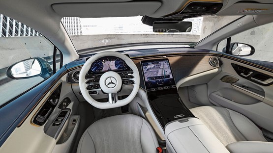 Affinée en soufflerie, la Mercedes EQE parcourt 654 kilomètres sans recharger ses batteries.Photo: dr