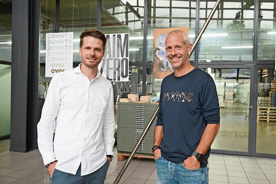 Christophe Renggli et Sylvain Villars, deux professionnels expérimentés qui ont choisi de se lancer, en reprenant cette imprimerie.Photos: FOG
