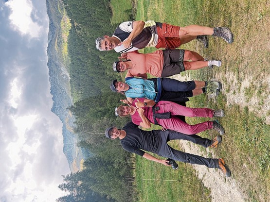 L’équipe du Bishorn lors du tournage du film.