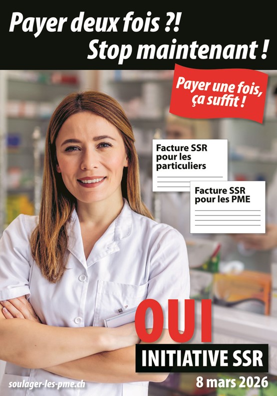 Exonérer les PME d’une double imposition anticonstitutionnelle au bénéfice de la SSR: plus que jamais nécessaire.Illustration: dr