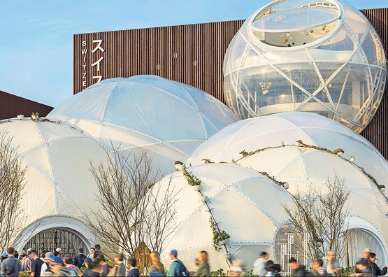 Weltweit führender Anbieter für Eventbauten: Nüssli realisierte den Schweizer Pavillon für die World Expo 2025 in Osaka in Japan. Bild: Nüssli (Schweiz) AG / zVg