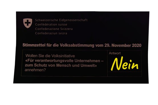 2020 wurde die erste Konzernverantwortungsinitiative an der Urne abgelehnt. Nun geht die Zwängerei weiter: Es folgt die Neuauflage inklusive untauglichem Gegenvorschlag. Bild: Keystone
