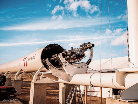La première capsule qui a battu le record de vitesse. La seconde est en phase de conception.  Photo: David Armenta