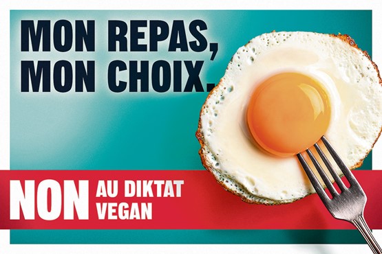 L’innovation naît de la demande, de la qualité et de l’esprit d’entreprise, et non d’une alimentation imposée par l’État: il faut voter NON à l’initiative sur l’alimentation le 27 septembre. Illustration: dr