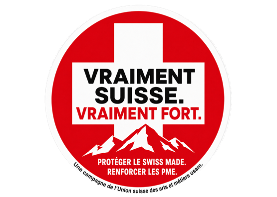 Le logo de la campagne «Swissness» de l’usam. Illustration: usam