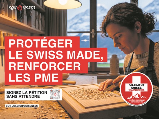 La croix suisse appartient au peuple suisse. Il est particulièrement important pour les PME que son rayonnement perdure et que la promesse qui y est associée ne soit pas diluée. Photo: usam