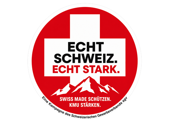 Dieses Logo steht für die Swissness-Kampagne des sgv. Illustration: sgv