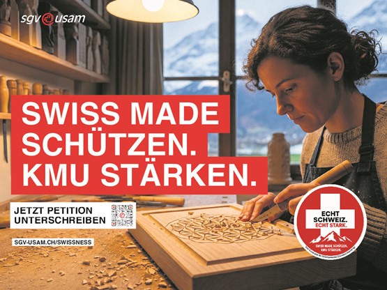 Das Schweizerkreuz gehört dem Schweizervolk. Gerade für KMU ist es wichtig, dass seine Strahlkraft anhält und das damit verbundene Versprechen nicht verwässert wird. Illustration: sgv