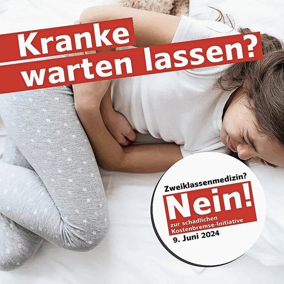 Die Kostenbremse-Initiative ist das falsche Mittel, um das Gesundheitswesen zu reformieren.Bild: zVg