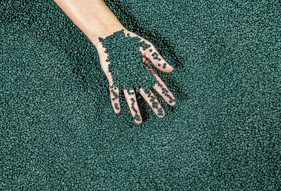 Materialien aus recyceltem Plastikabfall sind in.