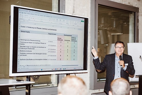 Olivier Mark, Präsident JardinSuisse: «Mit dem Roundtable Biodiversität griffen wir ein zentrales Thema auf und bündelten bestehende Projekte aus den Reihen der Sektionen und Mitgliederfirmen.» Bilder: zVg 