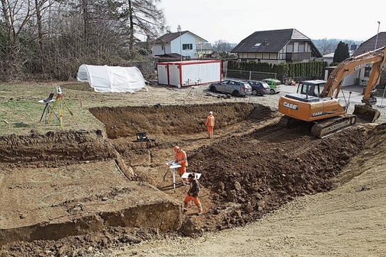 Fouilles à Lengnau (BE).Photo: Marc Amstutz