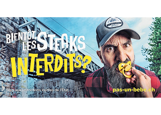 Michael Vogt incarne une campagne qui lui tient à cœur. Affiche: dr