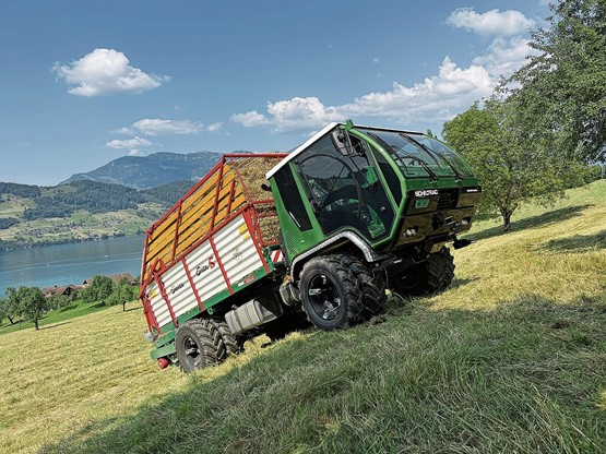 Die Transporter können dank innovativer Technik auch in Gebieten eingesetzt werden, wo klassische Fahrzeuge kapitulieren müssen.