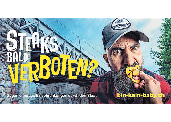 Michael Vogt gibt der Nanny-State-Kampagne ein Gesicht. Illu: zVg