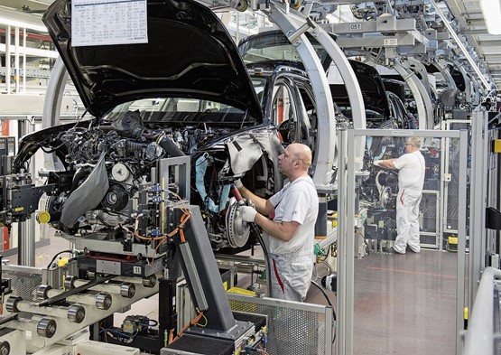 Autos aus deutscher Produktion, wie hier bei Audi in Neckarsulm, haben aktuell einen schweren Stand.Bilder: zVg