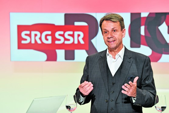 «Die SRG legt ihr Mandat nicht selber fest»: SRG-Generaldirektor Gilles Marchand. BILD: KEYSTONE/PETER SCHNEIDER