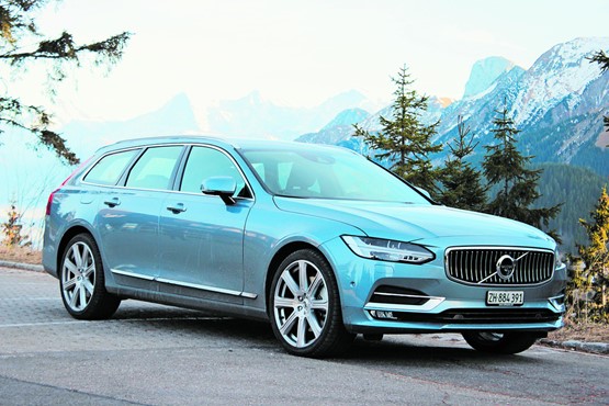 Toll gemacht: Der neue Volvo V90  passt perfekt in die Schweiz und sorgt bei Gewerbetreibenden für ein sauberes Image.