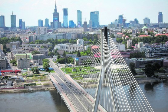Blick auf Warschau und die Weichsel von der Siekierkowski-Brücke.BILDER: ZVG