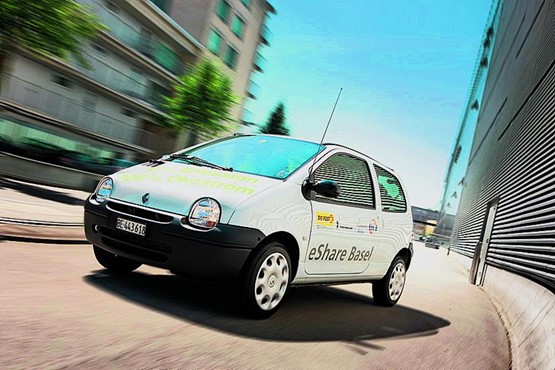 Bei dem Carsharing-Projekt im Rahmen von EmobilitätBasel wurde auch ein ­umgebauter Renault Twingo eingesetzt.Bild: Mobility Solutions AG