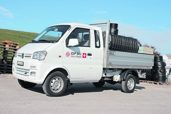 Gefälliger Worker: Der DFSK ist ein wendiger Lastwagen, auf dem sich viele Aufbauten mit Swiss ­Finish realisieren lassen. 
