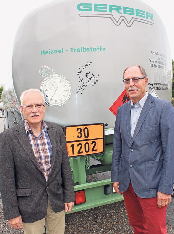 Es bläst ein kalter Wind in der Branche: Ulrich Gerber (v.l.) und Roland Schafflützel sehen das Heizöl dennoch als «Lebensversicherung für alle anderen Energieträger».